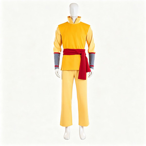 Disfraz de Cosplay de Avatar: La Leyenda de Aang, Conjunto Anang con Capa Amarilla y Roja para Juego de Rol de Anime, para Mayores de 14 Años - Product Image 3