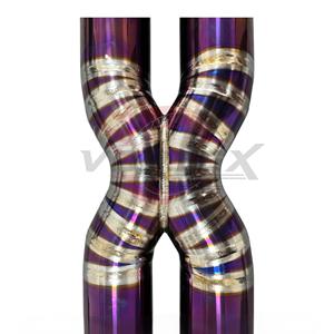 Échappement Catback Vortex Titanium Violet pour BMW X5M F95 X6M F96 4.4T S63 avec silencieux central et embouts quadruples violets, ligne de modification U - Product Image 6