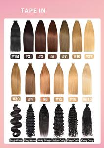 Extensiones de Cabello Humano Virgen Brasileño de Primera Calidad, con Cinta Adhesiva, Lisas y Sedosas, Invisibles, 50g, 20 Piezas, Negro Natural 1B - Product Image 2
