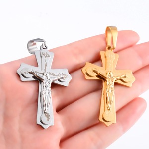 Collar con Colgante de Cruz de Acero Inoxidable con Crucifijo de Jesús Vintage, Amuletos para Cadena, Joyería Religiosa Cristiana para Hombres y Mujeres - Product Image 4