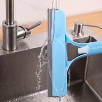 3-en-1 Nettoyeur de vitres multifonctionnel pour la maison Racloir pour vitres Arrosoir avec poignées en PP et en caoutchouc