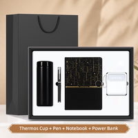 Coffret Cadeau de Bienvenue pour Bureau : Carnet Étoilé, Stylo, Gobelet Isotherme 350ml, Batterie Externe 10000mAh – Idéal pour Souvenir d'Entreprise