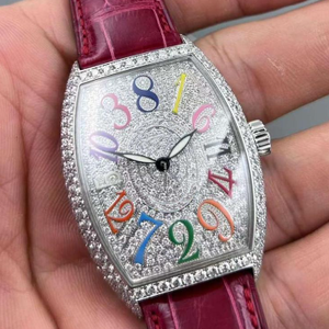 Mens Full Crystal <b>Watch</b> Tonneau <b>Case</b> Automatic <b>Watch</b> Luxury Iced Out Wristwatch 44x54mm Diamond Style - Product Image 2