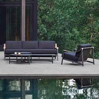 Ensemble de meubles de jardin en aluminium pour terrasse, canapé extérieur résistant à la pluie et au soleil, table basse en alliage d'aluminium