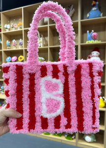 Kit de sac tissé DIY lettre G, bandes de tissu pour sac fourre-tout <span class=keywords><strong>au</strong></span> <span class=keywords><strong>crochet</strong></span>, sac de plage personnalisable avec alphabet, nouveaux loisirs pour débutants - Product Image 6