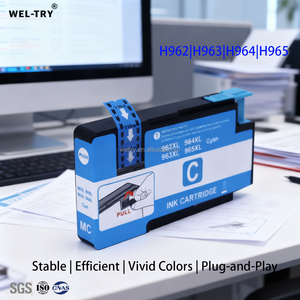 WEL-TRY 965 965XL Cartouche de pigment complète neuve avec puce à usage unique compatible avec l'imprimante HP OfficeJet Pro 9020 Garantie de 18 mois Couleur - Product Image 4