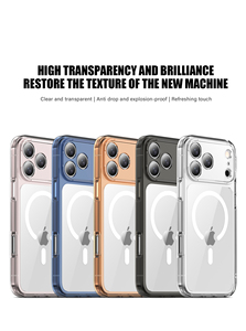 <span class=keywords><strong>Coque</strong></span> arrière rigide magnétique puissante pour iPhone 17 Pro Max, antichoc, compatible avec la recharge sans fil, transparente - Product Image 3