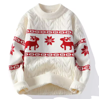 Pull personnalisé surdimensionné pour homme, motif de Noël en tricot, idéal pour les fêtes et les occasions spéciales