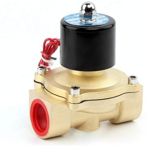 Vanne solénoïde électrique en laiton SNS 1 NPT normalement fermée pour eau, air, diesel 2W250-N25 AC110V - Product Image 1