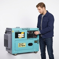 VISION 6000W Generator Diesel Portabel Senyap 6KW Genset Cadangan Rumah Tangga Starter Elektrik Fasa Tunggal ATS 50/60Hz DG7500LN