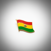 GREPAS GIFTS Épinglette drapeau de la Bolivie de 1 pouce, épinglette patriotique pour chapeau, épinglette de pays du monde
