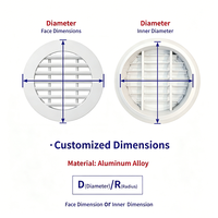 Diffuseur de plafond rond en alliage d'aluminium minimaliste – Grille de ventilation durable et haut de gamme pour intérieurs modernes