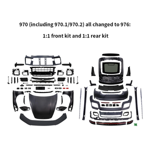 Tegarry para 970.1 970.2 970 971 <span class=keywords><strong>Turbo</strong></span> S Carbon Black Upgrade Facelift: Refuerzo de Parachoques, Rieles, Guardabarros y Tapa de Maletero - Product Image 1