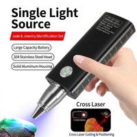 Lampe torche UV 365nm rechargeable en acier inoxydable à faisceau concentré pour test de pierres précieuses, batterie au lithium, écologique, CE RoHS OEM, vente en gros