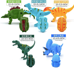 Huevo <span class=keywords><strong>de</strong></span> Dinosaurio Deformable, Huevo Ensamblable con Dinosaurio Pequeño Móvil, Modelo <span class=keywords><strong>de</strong></span> Animal <span class=keywords><strong>de</strong></span> Simulación para Niños, Tiranosaurio Rex Triangular - Product Image 6