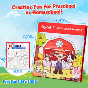 Libro de Colorear de Acuarela Creativo para Niños de Diseño Personalizado Joycat, Libro de Dibujo de Acuarela Mágica de Dibujos Animados para Pintar Grafitis - Product Image 3