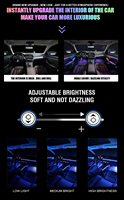 Lanseko-Lampe d'ambiance à LED 14 en 1 pour voiture, facile à installer, à la recherche de musique par contrôle APP, couleur symphonique RVB pour voiture
