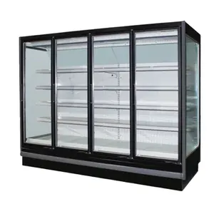 대형 슈퍼마켓 유럽 분할 에어 커튼 냉장고 디스플레이 냉장 주스 음료 냉동고