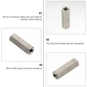 Separador Hexagonal de Acero al Carbono Galvanizado en Zinc, Mecanizado por <span class=keywords><strong>CNC</strong></span>, con Rosca a la Derecha, Multiusos - Product Image 3