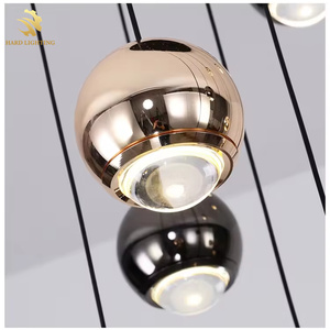 <span class=keywords><strong>Lustre</strong></span> d'escalier à haut plafond simple et moderne pour hôtel et maison <span class=keywords><strong>Lustre</strong></span> d'escalier rond suspendu - Product Image 5