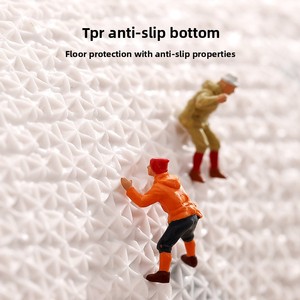 <span class=keywords><strong>Tapis</strong></span> de salon floqué simple, <span class=keywords><strong>tapis</strong></span> de salle de bain antidérapant, <span class=keywords><strong>tapis</strong></span> de toilette absorbant l'<span class=keywords><strong>eau</strong></span>, lavable en machine, motif feuilles et fleurs - Product Image 3