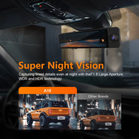 Monitor Mobil 11 Inci 1080p dengan Kamera Belakang 1080p, Carplay Mirror & Android Auto, Dash Cam Depan dan Belakang