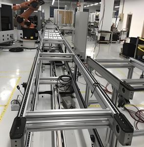Factory Direct Adjustable Speed Double Speed Chain Conveyor Aluminum Profile Pallet <b>Transport</b> System Stainless Steel Modular New - Product Image 1