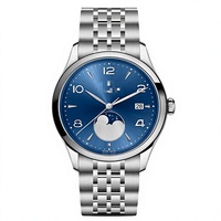 Montre chronographe mécanique entièrement automatique pour homme, vente en gros directe d'usine, boîtier en acier inoxydable, verre saphir
