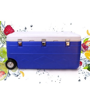 Picnic Pesca y navegación 180L Cofre de hielo Enfriador Aparejo Mantener fresco Enfriador duro Fiambrera <span class=keywords><strong>con</strong></span> rueda de bloqueo - Product Image 1