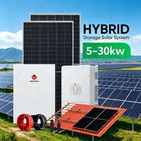 Système de stockage d'énergie solaire domestique personnalisé AHTECH, tout-en-un, 10 kW, 5 kW, 15 kW, 20 kW, 30 kW, système de batteries solaires hybrides au lithium