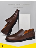 Chaussures de marche légères et confortables pour hommes, respirantes, antidérapantes, en cuir véritable, mocassins à enfiler, nouvelle tendance, design tendance
