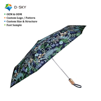 Parapluie promotionnel pliable en 3 sections, personnalisé avec logo imprimé, ODM, OEM, marque privée, vente en gros d'usine, pour publicité automobile