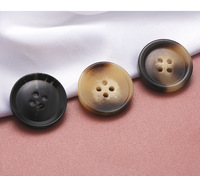 Boutons en corne de bœuf naturelle véritable, 4 trous, dos plat, sans nickel, perles décoratives, boutons pour costumes sur mesure, fabricant
