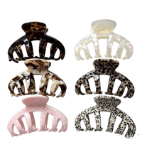 En gros, Pince à cheveux en acétate épais, style coréen, forme citrouille et requin, pour femmes, pour chignon et coiffure, accessoires capillaires