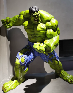 Statue Hulk grandeur nature en fibre de verre peinte à la main, sculpture artistique personnalisée de super-héros <span class=keywords><strong>Marvel</strong></span> en résine musculaire pour centre commercial extérieur - Product Image 4