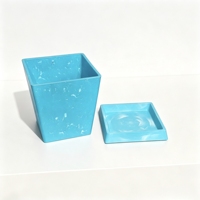Pot de fleurs en plastique finition pierre, durable, écologique, pour plantes succulentes et cactus d'intérieur, accent décoratif moderne pour la maison et le jardin