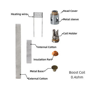 精密金属交換コイル ユニバーサルアクセサリー ブーストコイル 0.4オーム 0.6オーム ハードウェアメッシュコイルパーツの完全なセット - Product Image 1