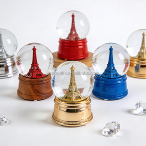 Globo de Nieve Personalizado con la <span class=keywords><strong>Torre</strong></span> <span class=keywords><strong>Eiffel</strong></span>, Recuerdo de Resina del Monumento de París con Base Personalizable para Viajes y Promoción de Marca - Product Image 3