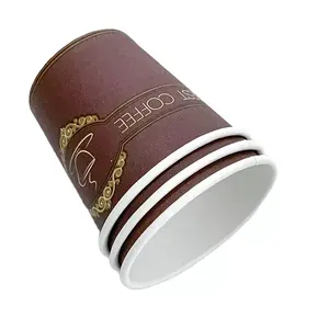 مخصص مناديل مطبوعة للاستعمال مرة واحدة كوب مع غطاء و كم حوامل أكواب القهوة