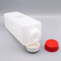 Bouteilles en plastique carrées de laboratoire HDPE de 1000 ml avec bouchon à vis à large ouverture