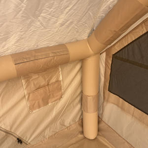 Tente de camping d'urgence imperméable en Oxford double couche quatre saisons, montage rapide, portable, 2x3m, design trigonal/en V - Product Image 3