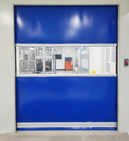 Porte d'atelier d'usine, porte à enroulement rapide en PVC, portes intérieures pré-montées, porte principale