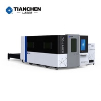 Tianchen bonne qualité cnc 6000w 2x6m plate-forme d'échange pleine fermée 6kw machine de découpe laser à fibre optique toute la couverture pour la corée