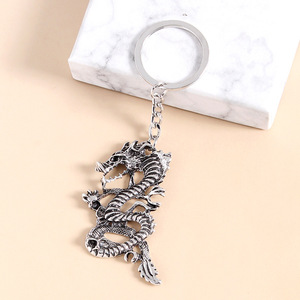Porte-clés <span class=keywords><strong>Dragon</strong></span> en Alliage, Pendentif <span class=keywords><strong>Dragon</strong></span> Chinois Vintage, Breloque de Sac, Anneau de Clés du Nouvel An Chinois - Product Image 6