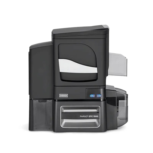 New HID Fargo DTC1500 Retransfer Thermal Plastic Single Side ID PVC Card Printer in Stock