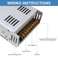 ESann Vente Directe Alimentation à découpage AC 100V-240V vers DC 24V 20A 480W Transformateur AC/DC pour Éclairage