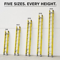 Échelle télescopique isolée en fibre de verre, robuste, non conductrice, conforme à la norme EN131, pour travaux d'électricien, capacité 150 kg, 28 pieds