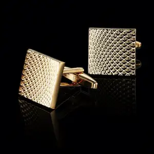 男性用ゴールドブラックシルバーツイストカフスボタン中空モデルスリーブネイルギフト用 - Product Image 1