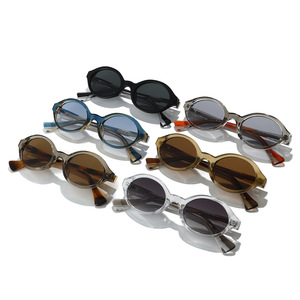 ヴィンテージレトロでおしゃれなオーバルシェード2026年サングラス、UVカット機能付き女性用プラスチックサングラス - Product Image 4