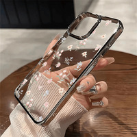 Art printanier floral pour Apple 15PROMAX IPhone16 Tout compris 14PLUS Étuis de téléphone en TPU souple Comprend une poignée de téléphone
